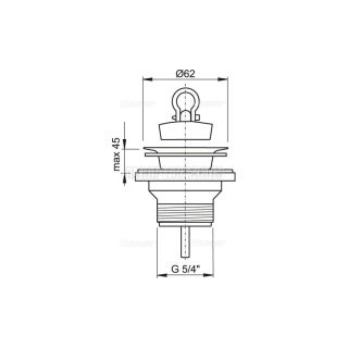 Водослив для раковины AlcaPlast 5/4" с нержавеющей рeшeткой ?63 A31
